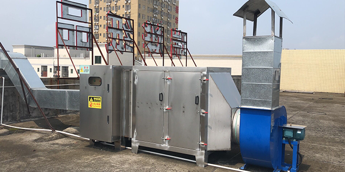 東莞市銘榮包裝材料有限公司廢氣處理工程案例現(xiàn)場